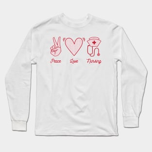 Peace Love Nursing Long Sleeve T-Shirt